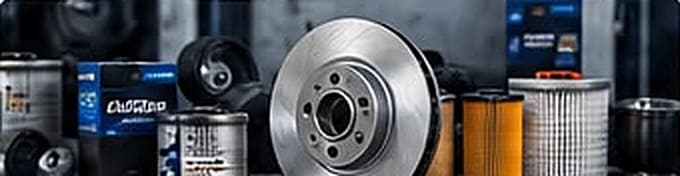 Car parts: brake discs, filters and pads